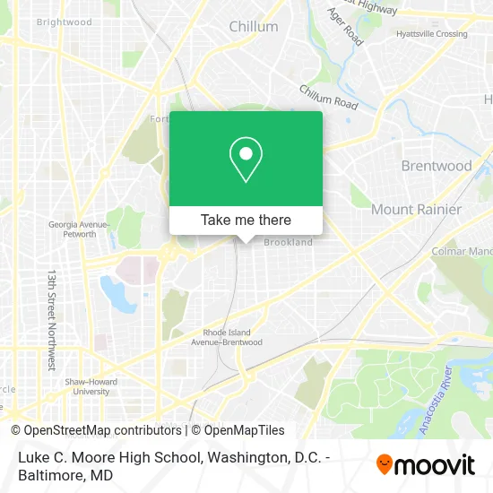 Luke C. Moore High School map