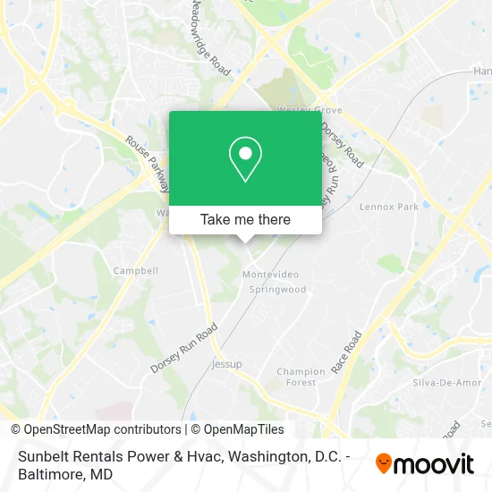Sunbelt Rentals Power & Hvac map