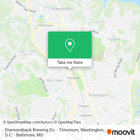 Diamondback Brewing Co. - Timonium map