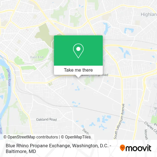 Blue Rhino Propane Exchange map