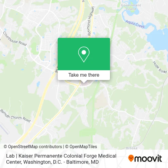 Lab | Kaiser Permanente Colonial Forge Medical Center map