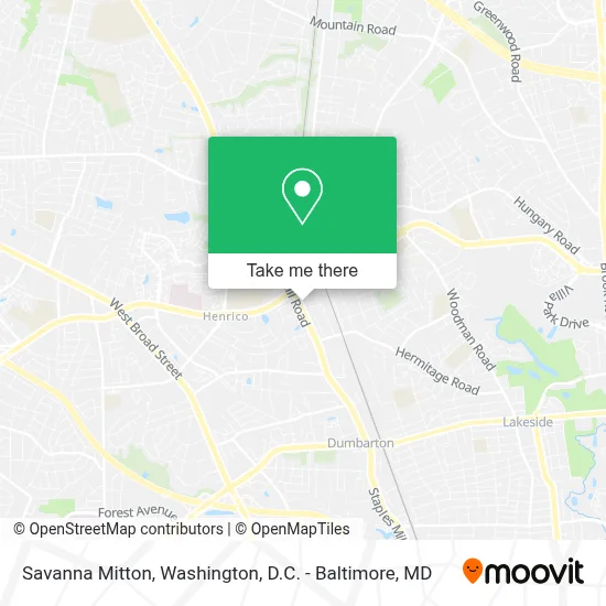 Savanna Mitton map