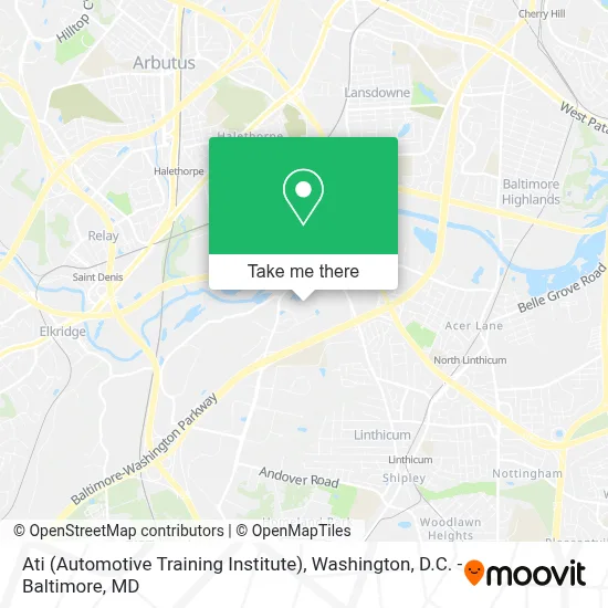 Ati (Automotive Training Institute) map
