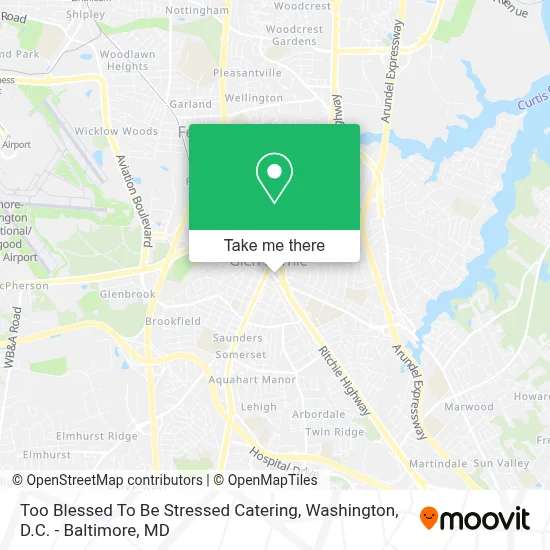 Too Blessed To Be Stressed Catering map