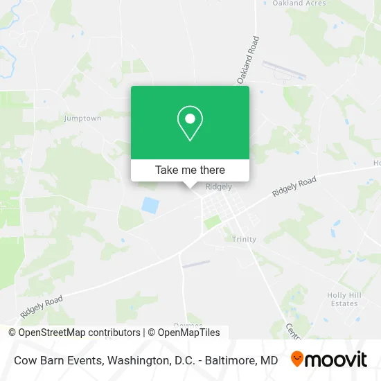 Cow Barn Events map