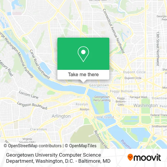 Georgetown University Computer Science Department map