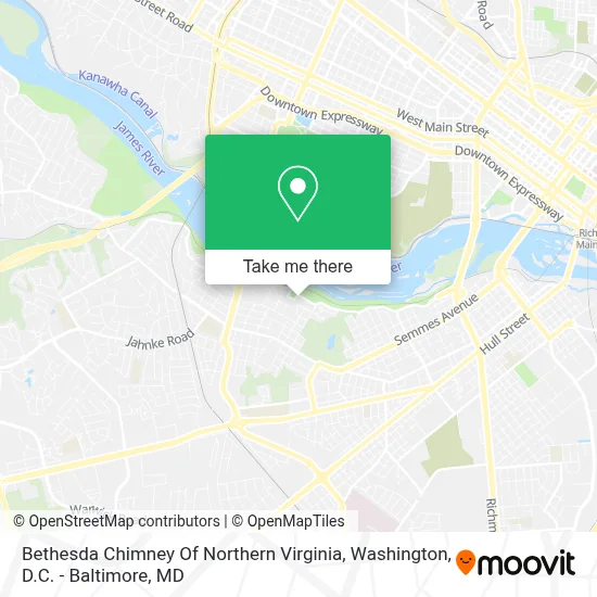 Bethesda Chimney Of Northern Virginia map