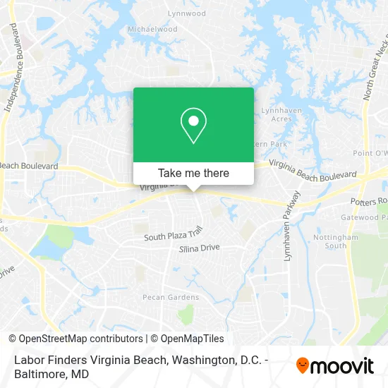 Labor Finders Virginia Beach map