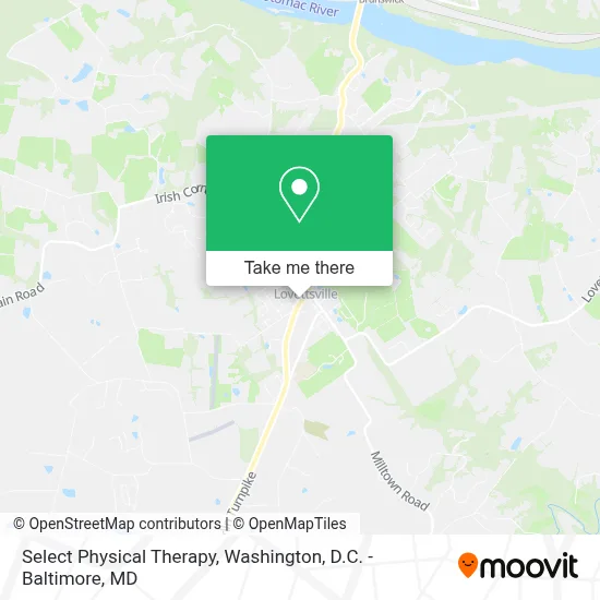Select Physical Therapy map