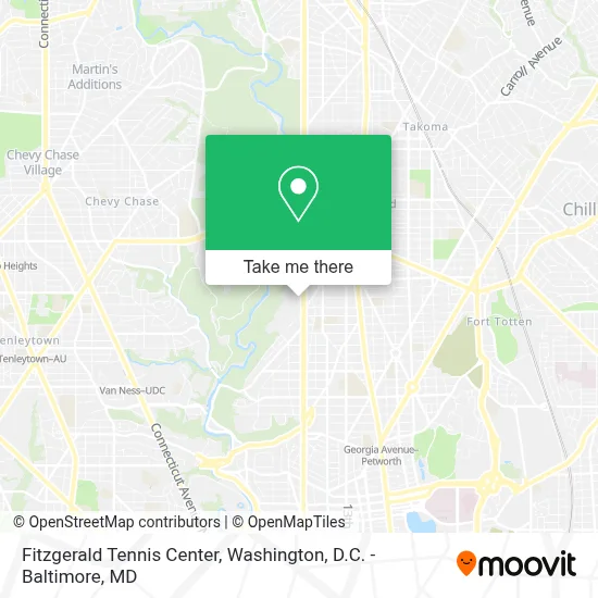 Fitzgerald Tennis Center map