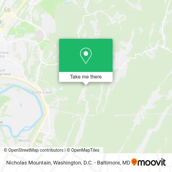 Nicholas Mountain map