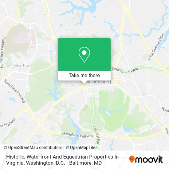 Historic, Waterfront And Equestrian Properties In Virginia map