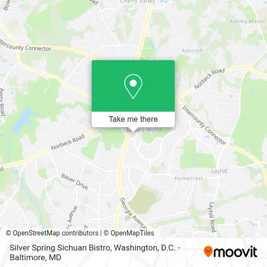 Silver Spring Sichuan Bistro map