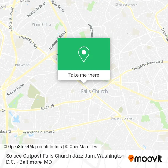 Solace Outpost Falls Church Jazz Jam map
