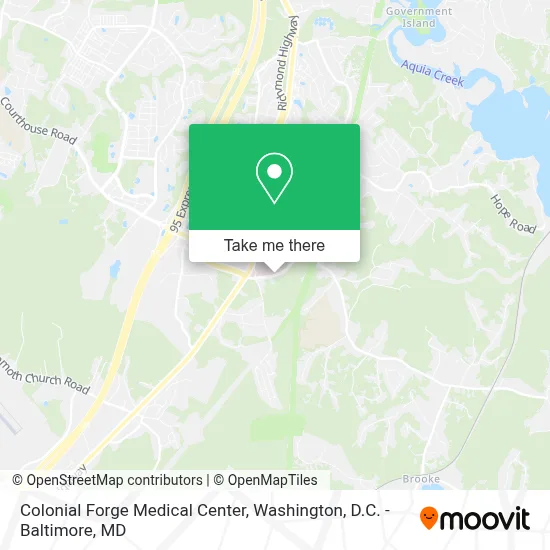 Colonial Forge Medical Center map