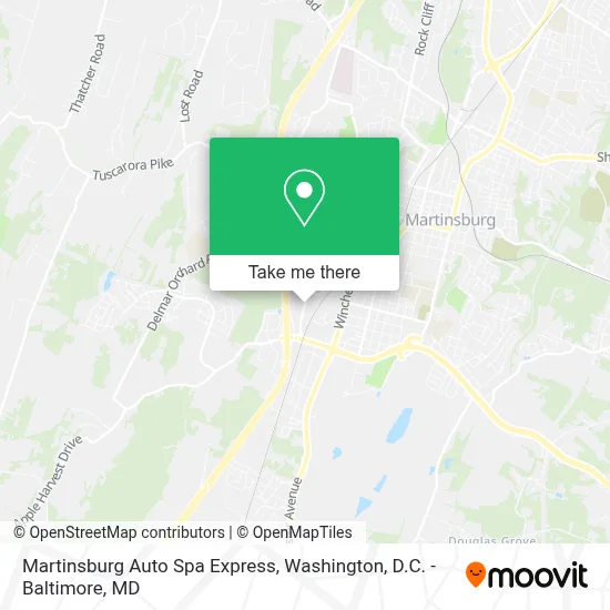 Martinsburg Auto Spa Express map