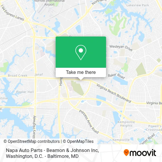 Napa Auto Parts - Beamon & Johnson Inc map