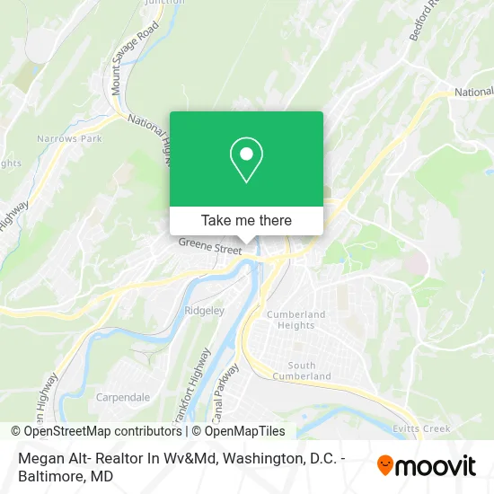 Megan Alt- Realtor In Wv&Md map