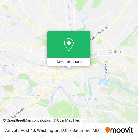 Amvets Post 40 map