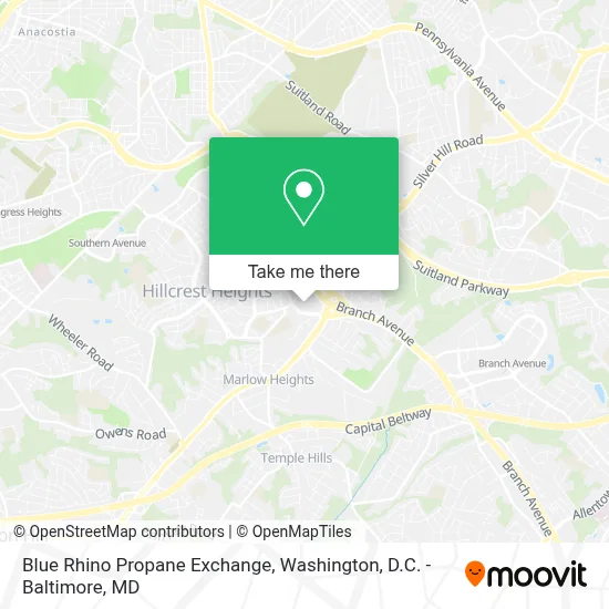 Blue Rhino Propane Exchange map