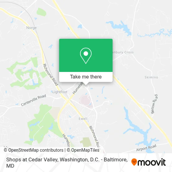 Shops at Cedar Valley map