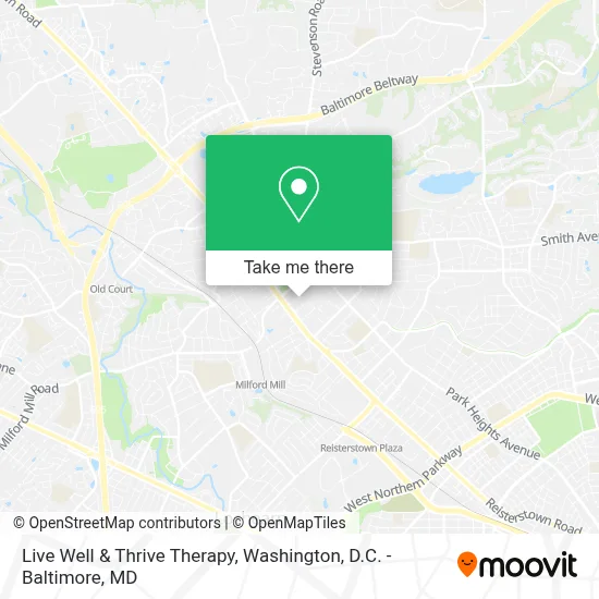 Live Well & Thrive Therapy map