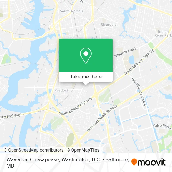 Waverton Chesapeake map
