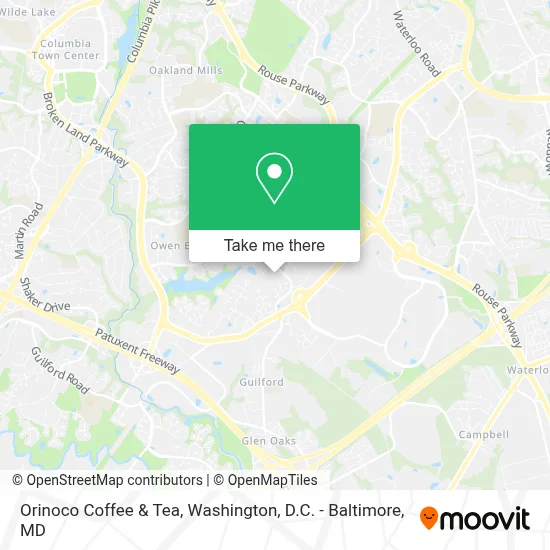 Orinoco Coffee & Tea map