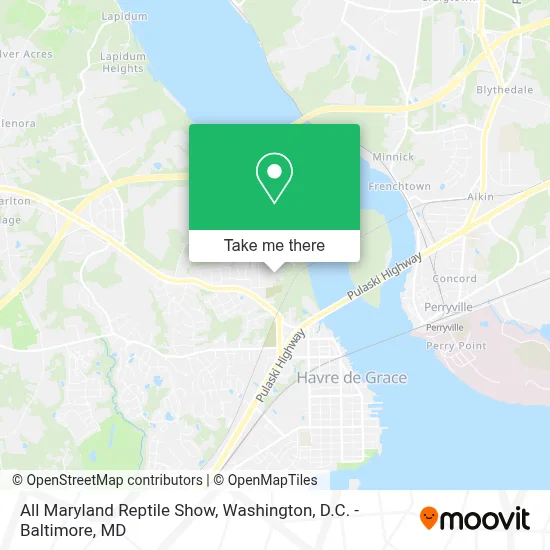 All Maryland Reptile Show map