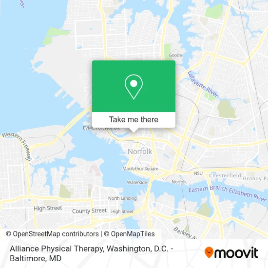 Alliance Physical Therapy map