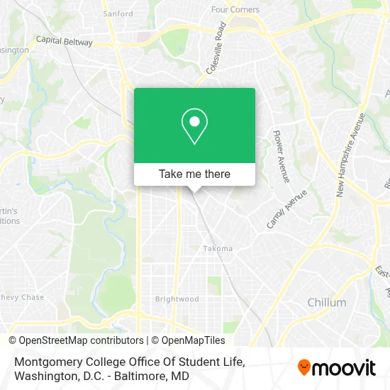 Montgomery College Office Of Student Life map