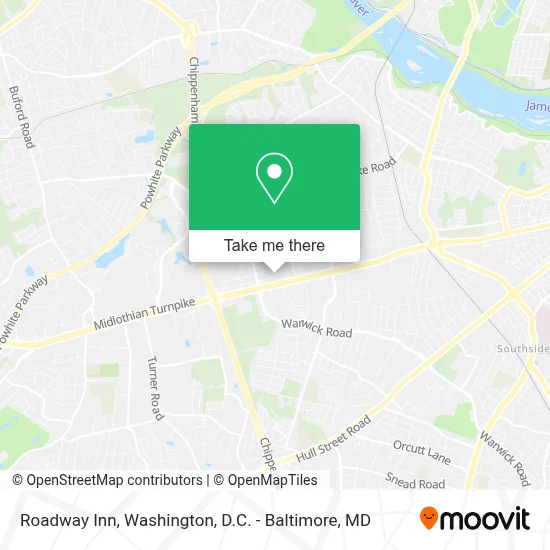 Roadway Inn map