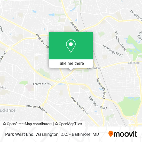 Park West End map
