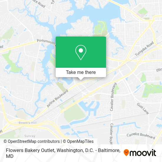 Flowers Bakery Outlet map