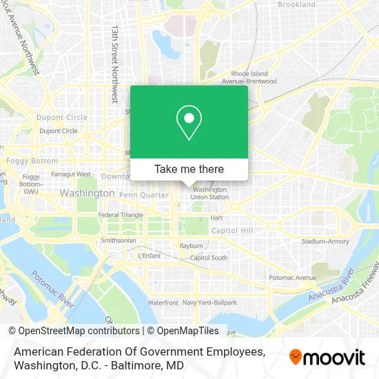 American Federation Of Government Employees map