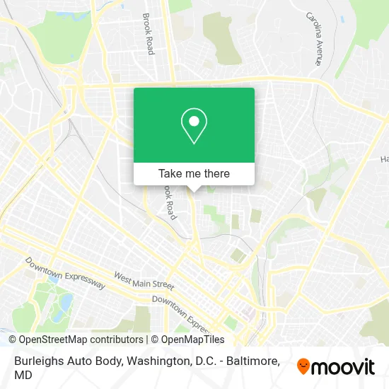 Burleighs Auto Body map