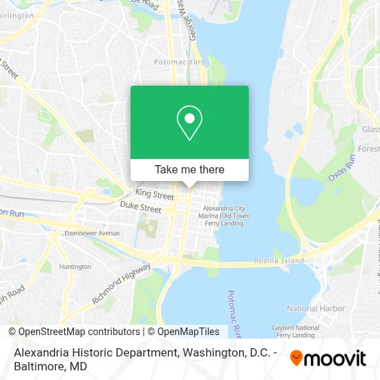Alexandria Historic Department map