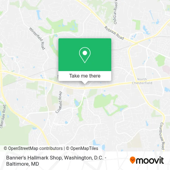Banner's Hallmark Shop map