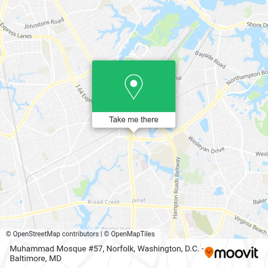 Muhammad Mosque #57, Norfolk map