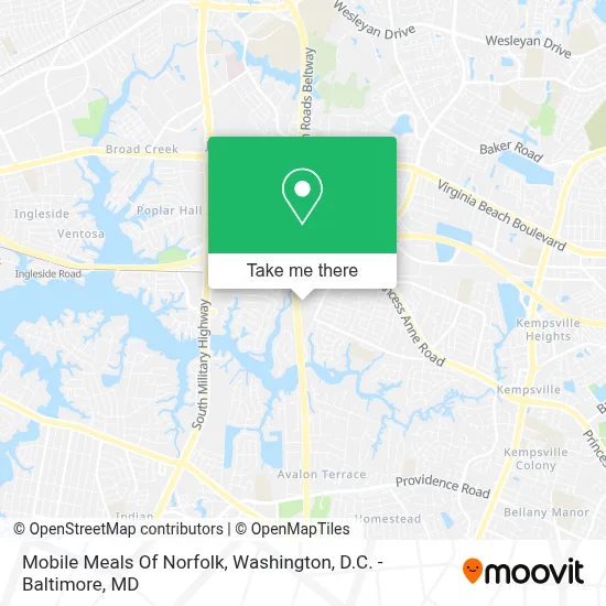Mobile Meals Of Norfolk map