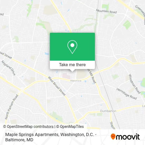 Maple Springs Apartments map