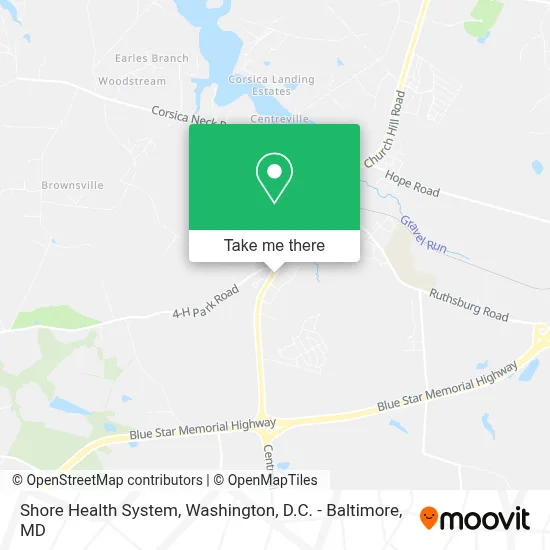 Shore Health System map