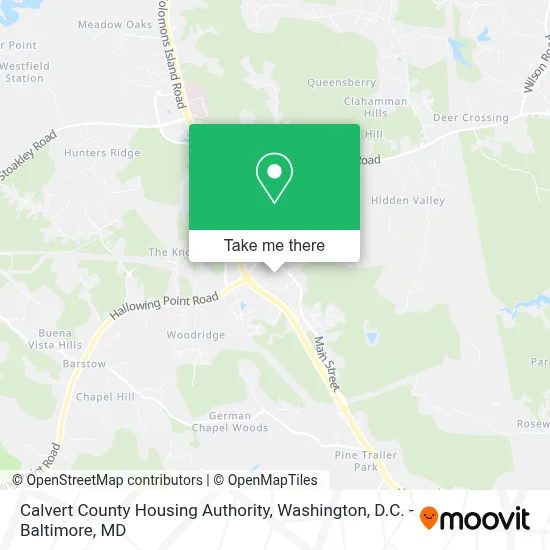 Calvert County Housing Authority map