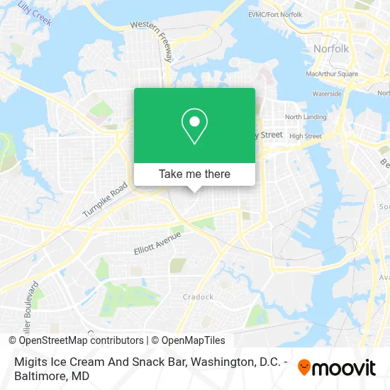 Migits Ice Cream And Snack Bar map