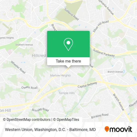 Western Union map