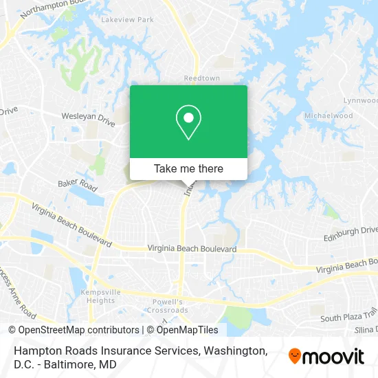 Hampton Roads Insurance Services map