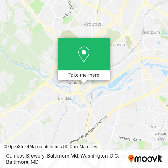 Guiness Brewery. Baltimore Md map