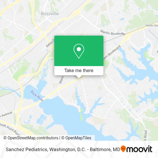 Sanchez Pediatrics map