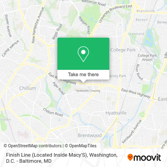 Finish Line (Located Inside Macy'S) map