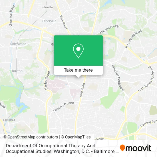 Department Of Occupational Therapy And Occupational Studies map